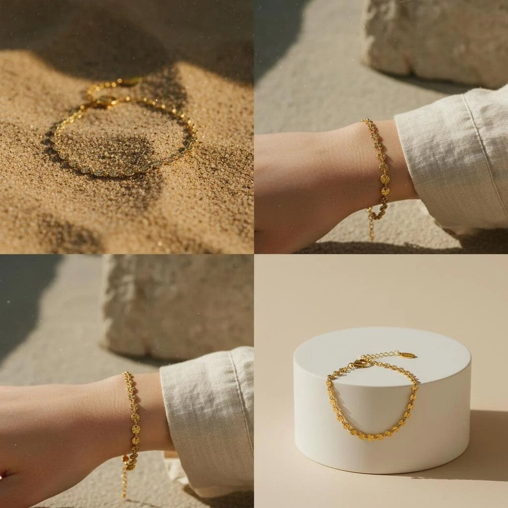 muun studios Burst Dot Armbånd - 18K Guldbelagt Bracelet