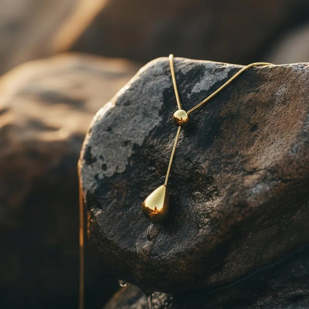 muun studios Emma Y Halskæde - 18K Guldbelagt Necklace