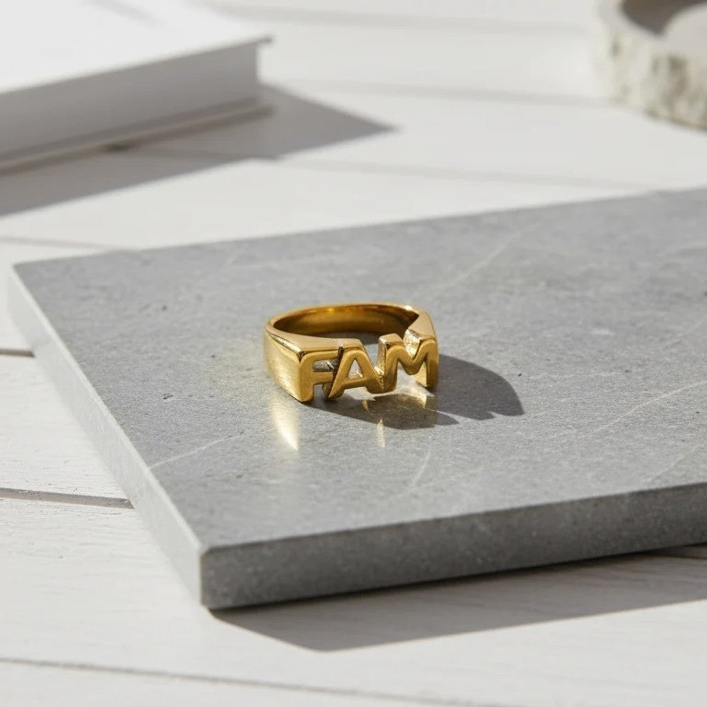 muun studios FAM Ring - 18K Guldbelagt Ring