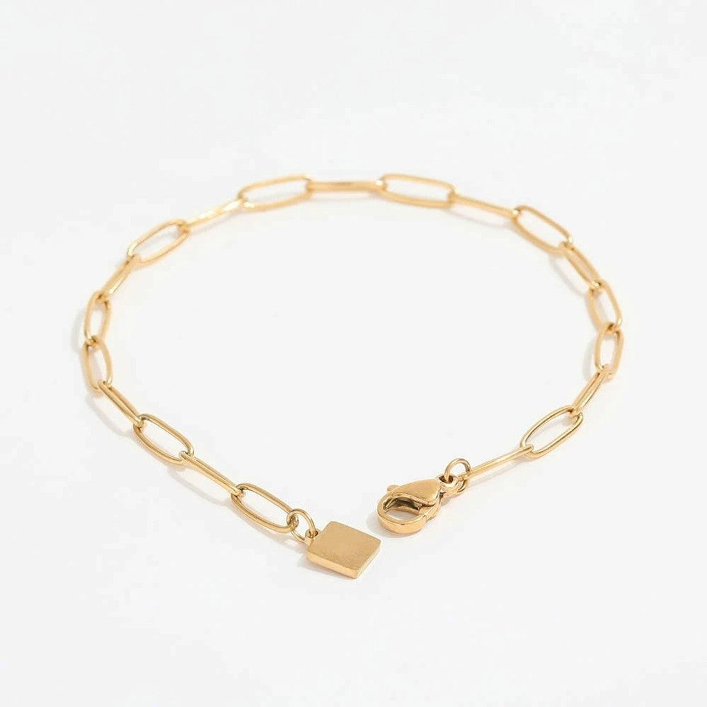 muun studios Vina Paperclip Armbånd - 18K Guldbelagt Bracelet 18K Gold Plated