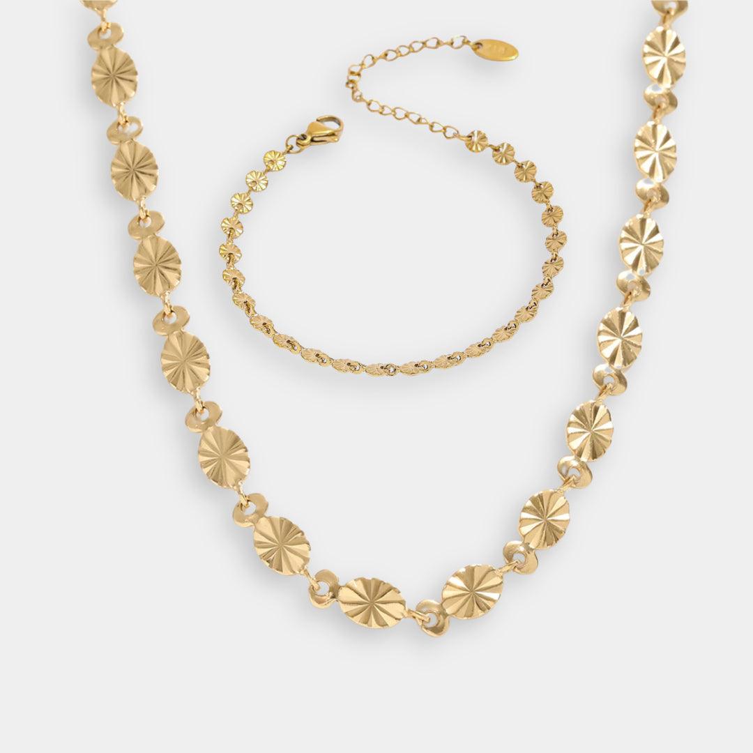 Necklace& bracelet set gold outlet plated 1