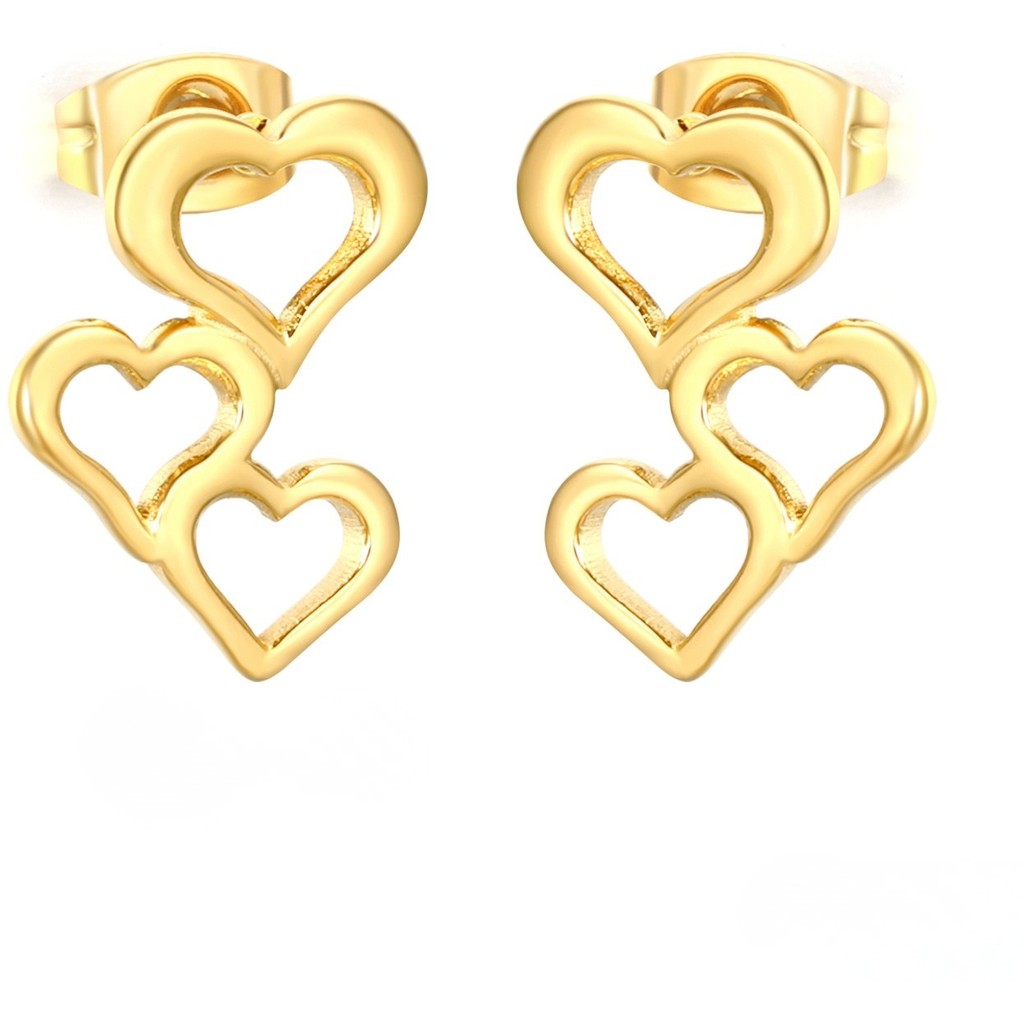 muun studios 3 hjerter ørestik Earring