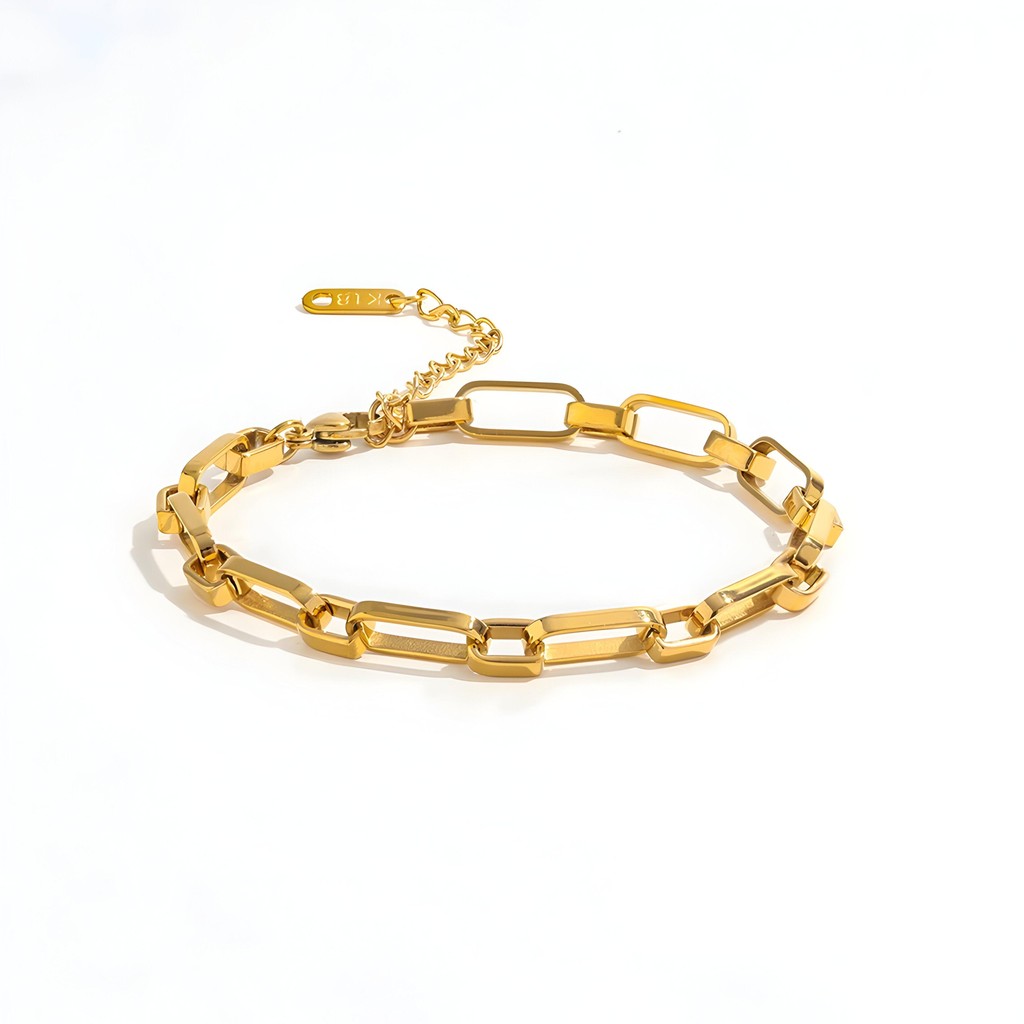 muun studios Amia Paperclip Armbånd - 18K Guldbelagt Bracelet 18K Gold Plated