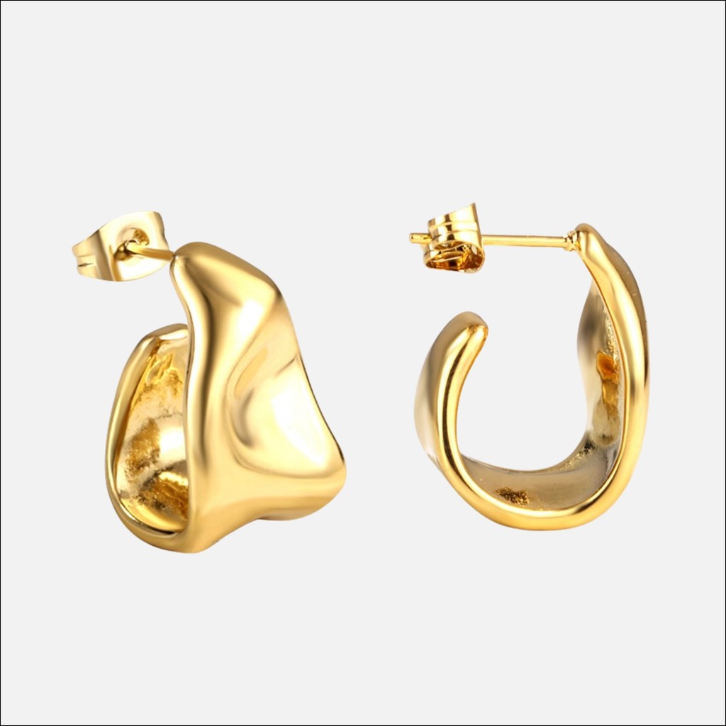 muun studios Bel Zircon Earrings - 18K Gold Plated Earring