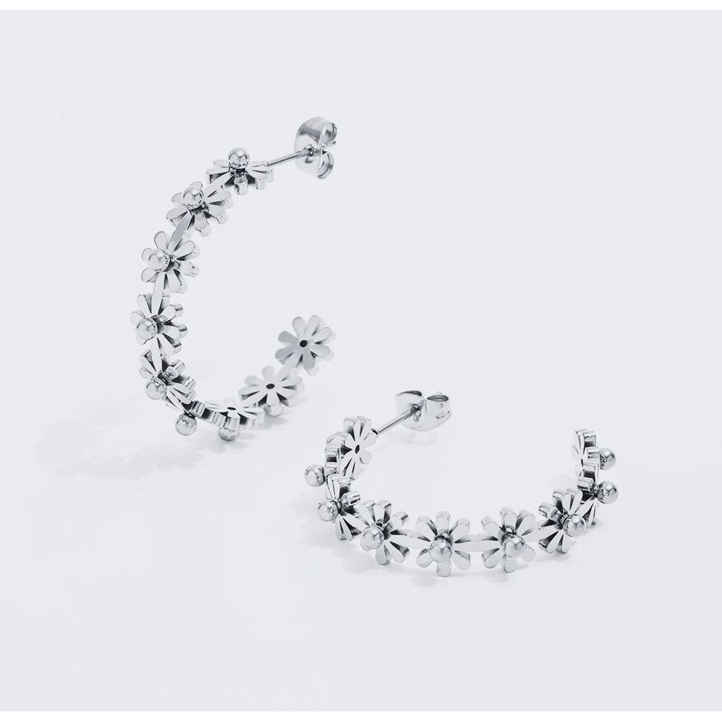 muun studios Burst Dot Blomster Øreringe - Rustfrit Stål Earring Stainless Steel