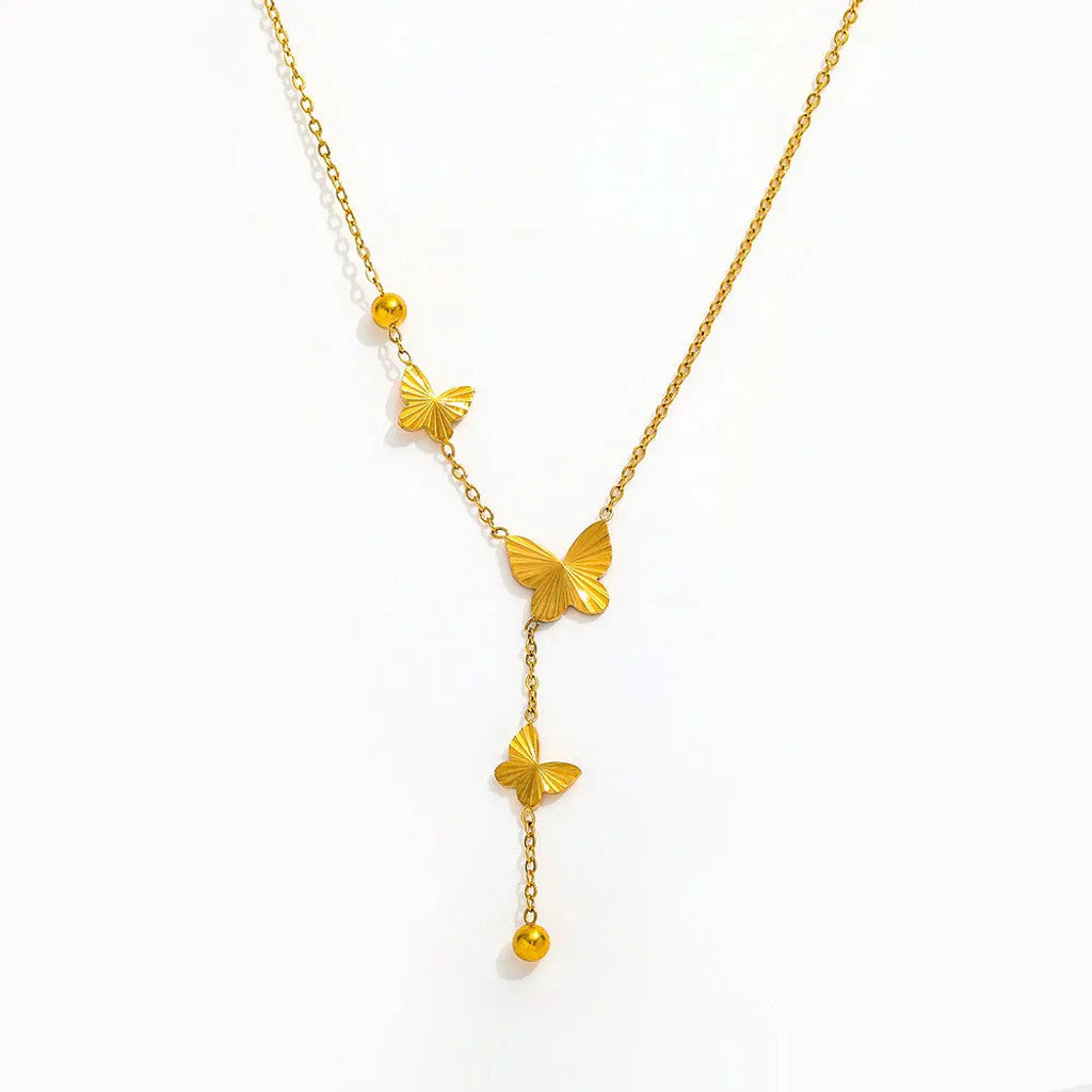 muun studios Cleo Y Halskæde - 18K Guldbelagt Necklace 18K Gold Plated