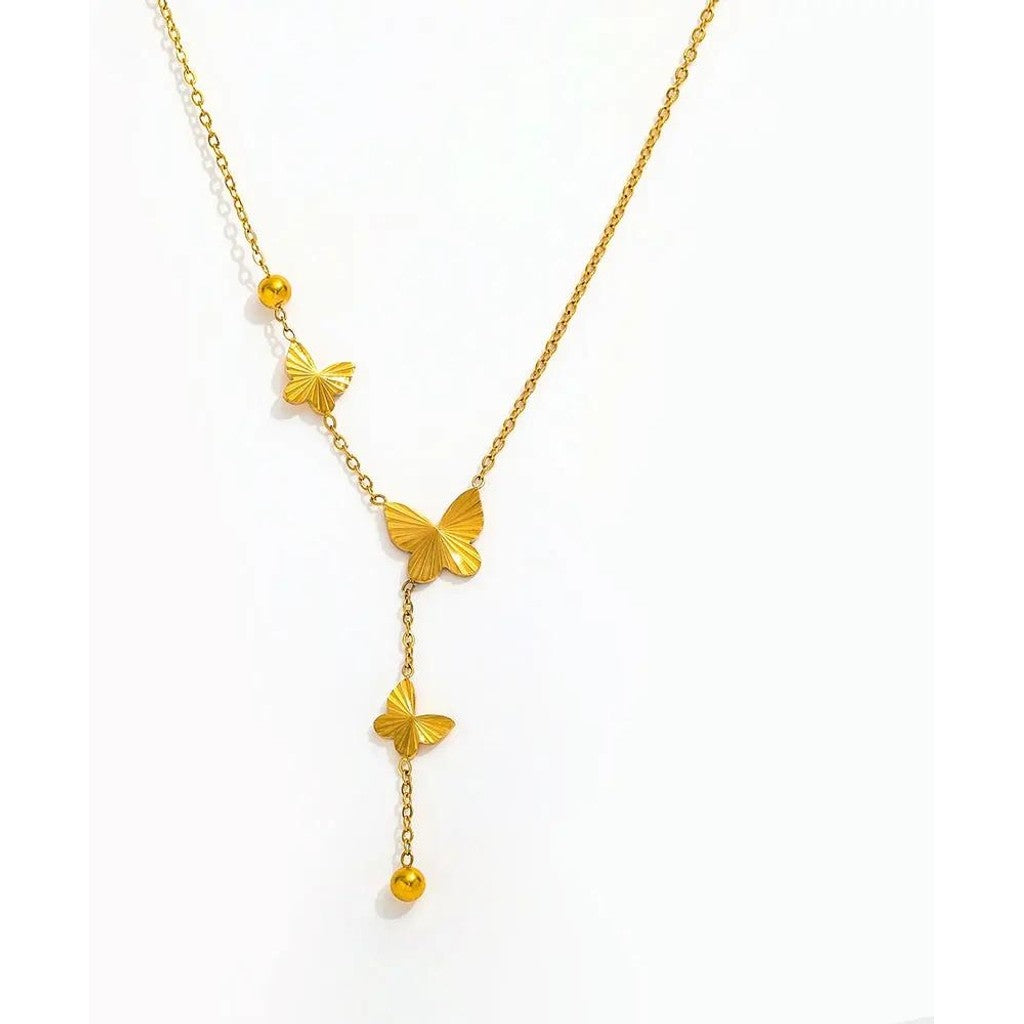 muun studios Cleo Y Halskæde - 18K Guldbelagt Necklace 18K Gold Plated