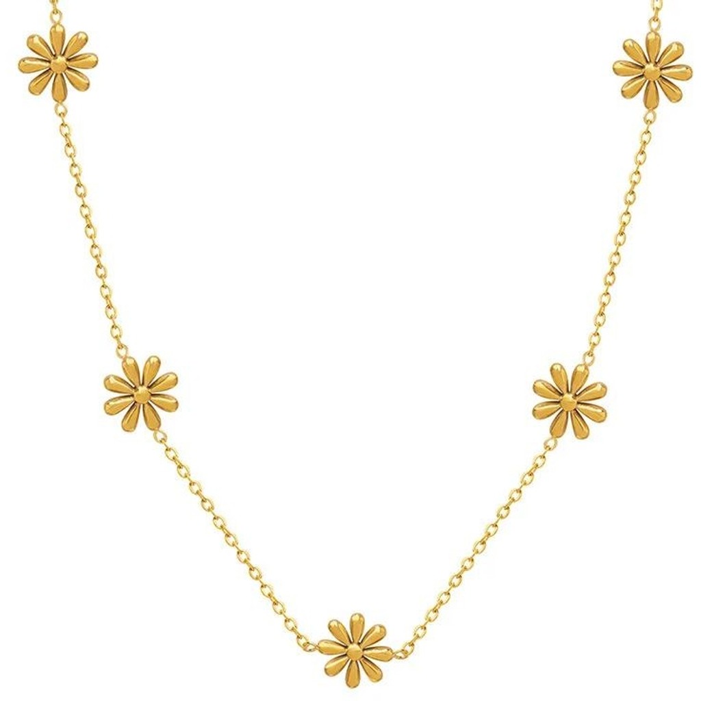 muun studios Daisy Halskæde - 18K Guldbelagt Necklace 18K Gold Plated