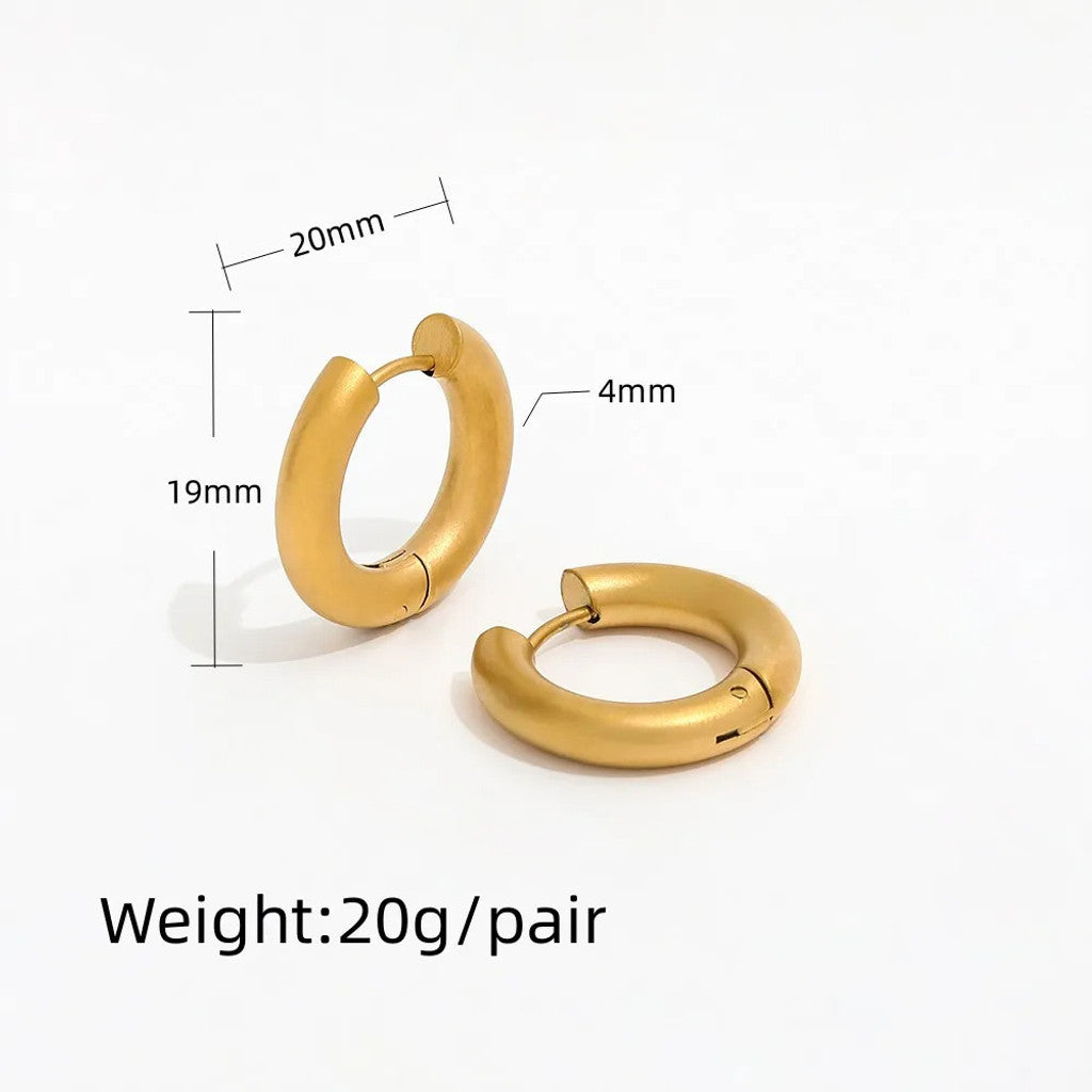 muun studios Elma Matte Øreringe - 18K Guldbelagt Earring