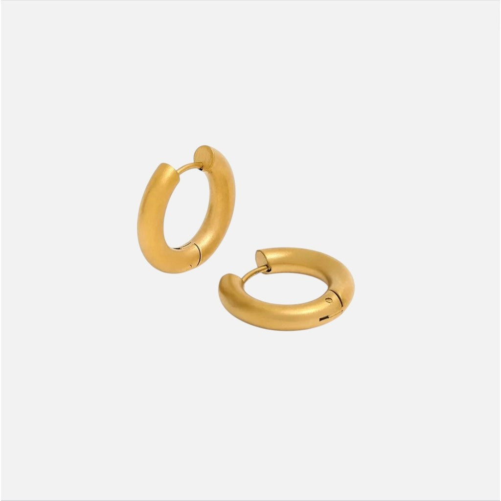 muun studios Elma Matte Øreringe - 18K Guldbelagt Earring