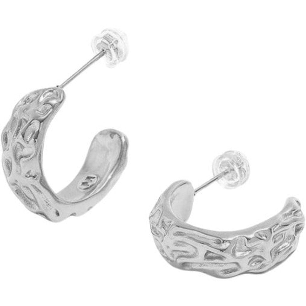 muun studios Fia Tekstureret Øreringe - Stor - Rustfrit Stål Earring Stainless Steel