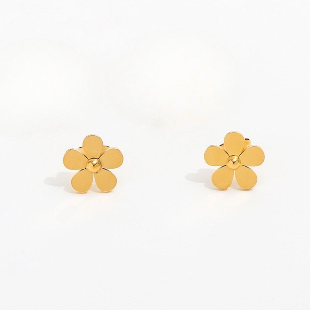 muun studios Flower Stud 18k Gold Plated Earring 18K Gold Plated