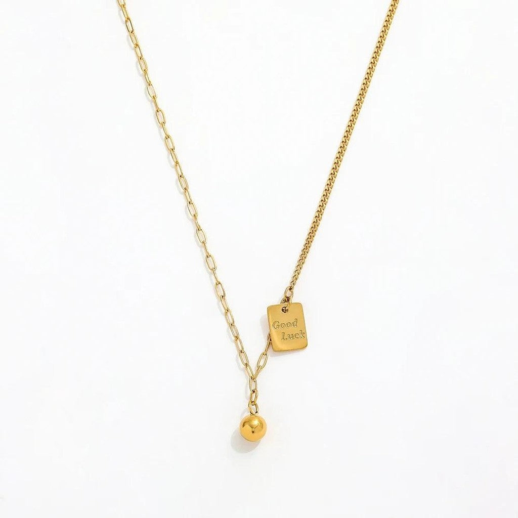 muun studios GOOD LUCK Halskæde - 18K Guldbelagt Necklace 18K Gold Plated