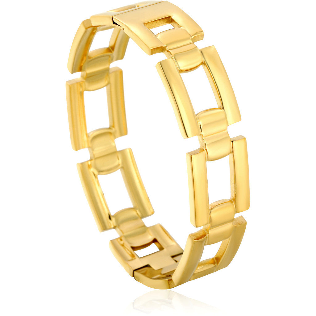muun studios Geometric Link Bangle 18k Bracelet