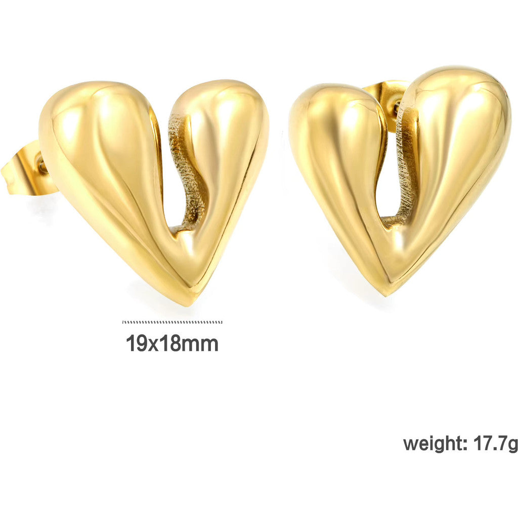 muun studios Interlocking Heart Earrings 18k Earring