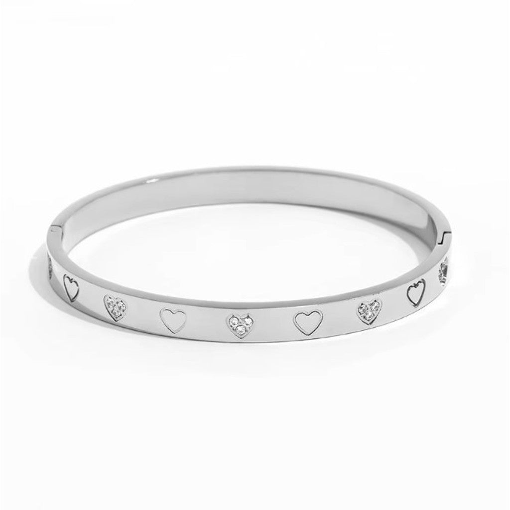 muun studios Jasmin heart zircon stainless Bracelet