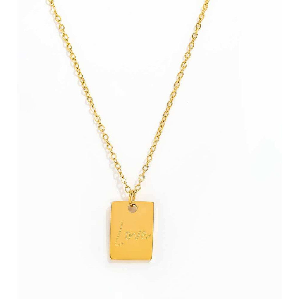 muun studios LOVE Halskæde - 18K Guldbelagt Necklace 18K Gold Plated