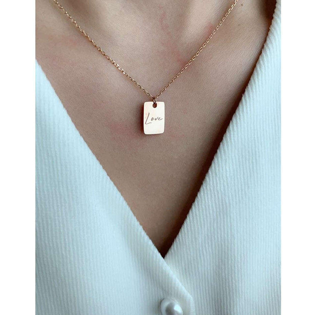 muun studios LOVE Halskæde - 18K Guldbelagt Necklace