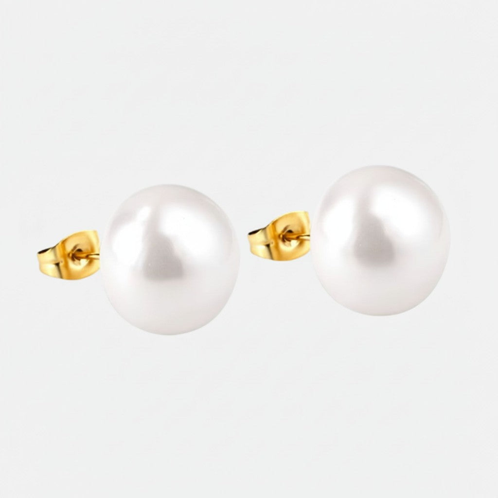 muun studios Lara Pearl Earrings - 18K Gold Plated Earring