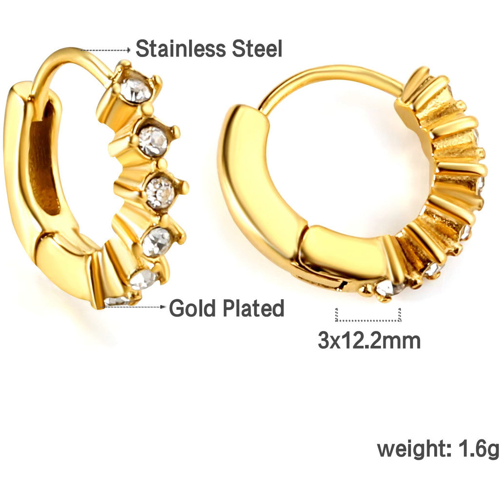 muun studios Lia Zircon Row Earring 18k Earring