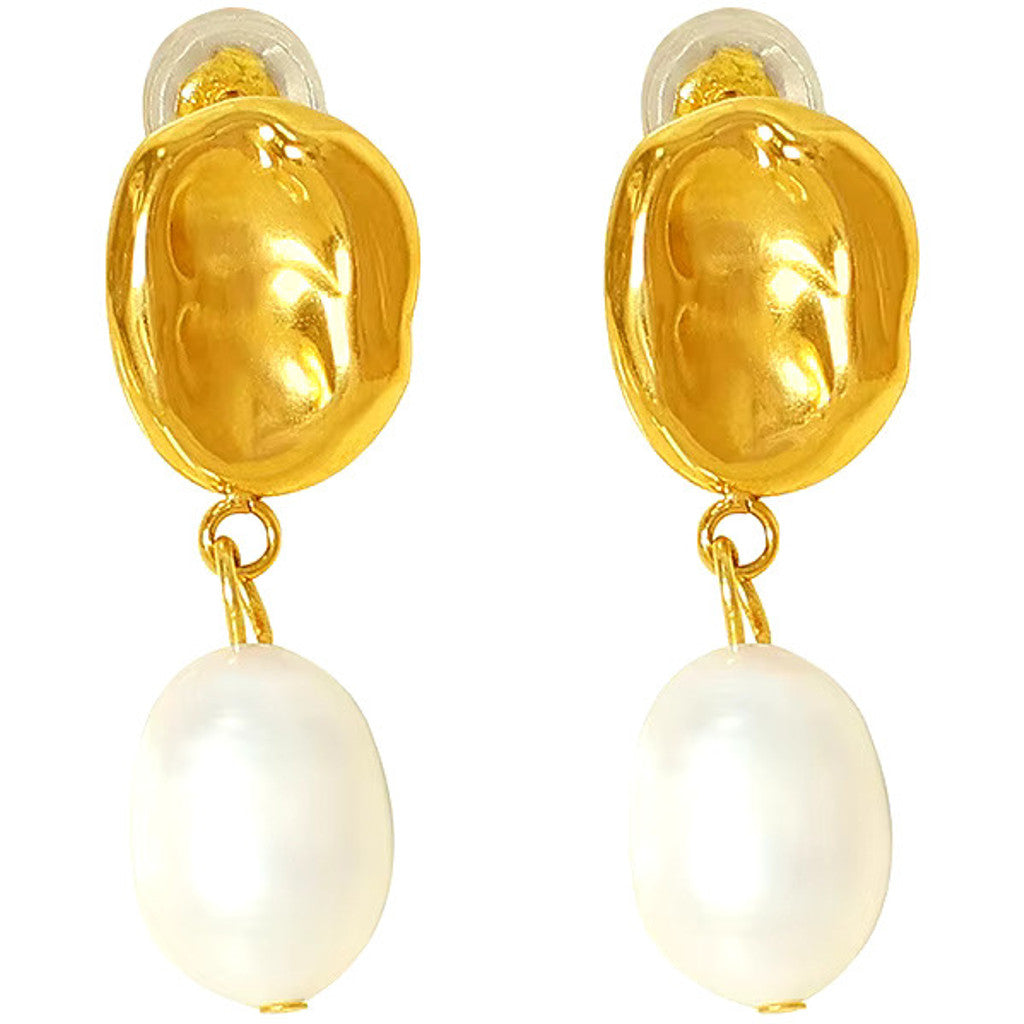 muun studios Luca Perle Øreringe - 18K Guldbelagt Earring