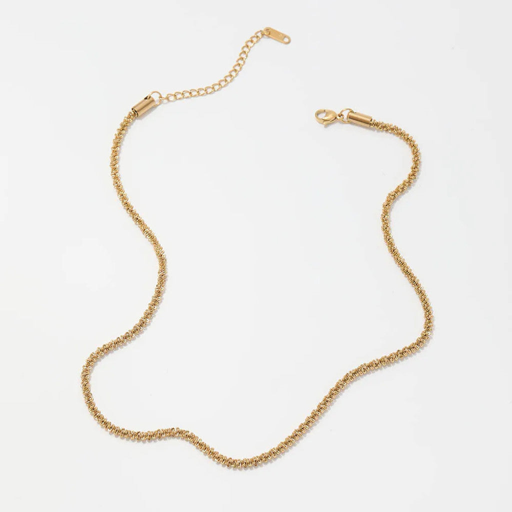 muun studios Lume Snoet Halskæde - Stor - 18K Guldbelagt Necklace