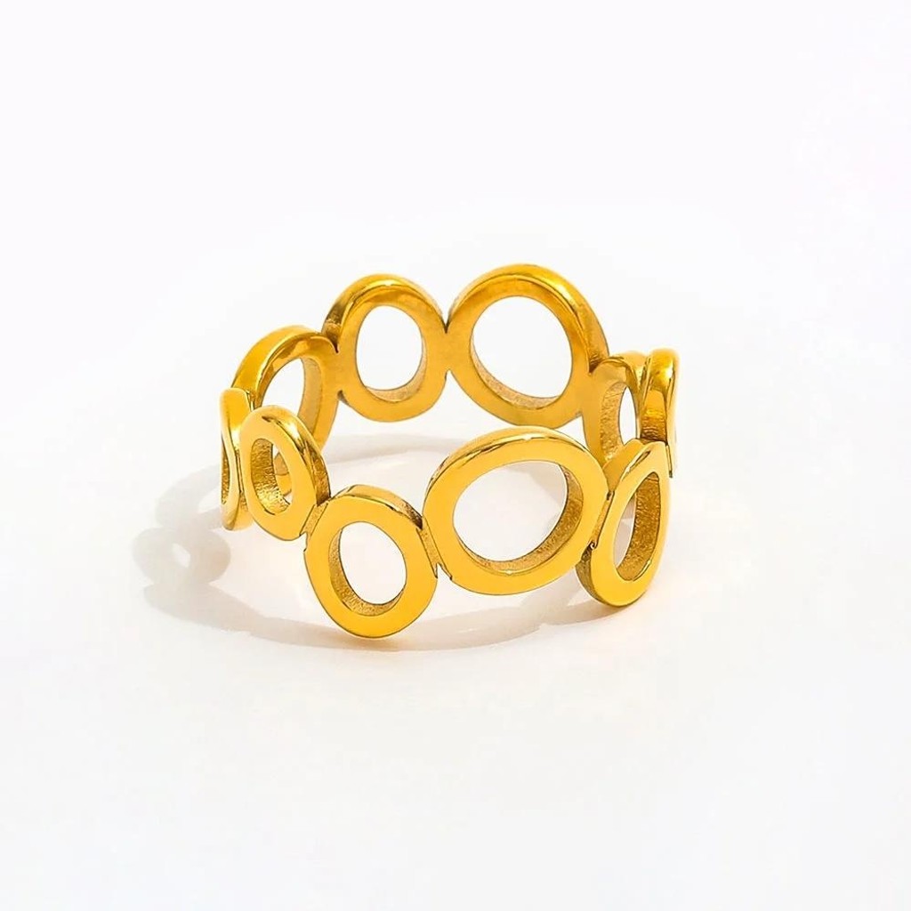 muun studios Maria Cirkel Ring- 18K Guldbelagt Ring 18K Gold Plated