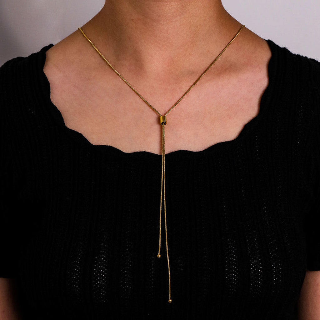 muun studios Mavi Justerbar Halskæde - 18K Guldbelagt Necklace