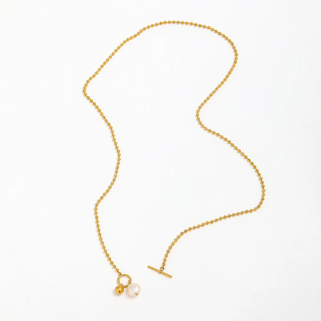 muun studios Noella Perle Halskæde - 18K Guldbelagt Necklace