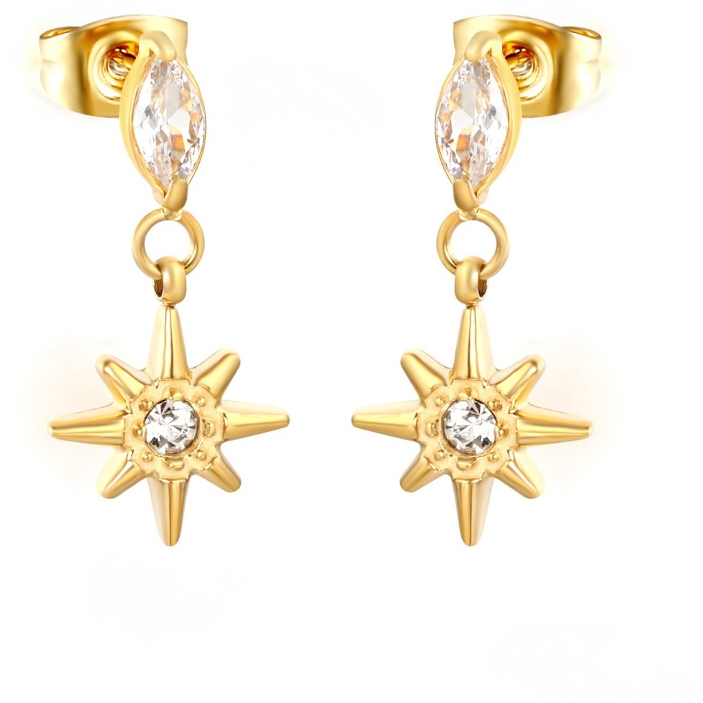 muun studios Novi Star Drop Earring – 18K Gold Plated Earring