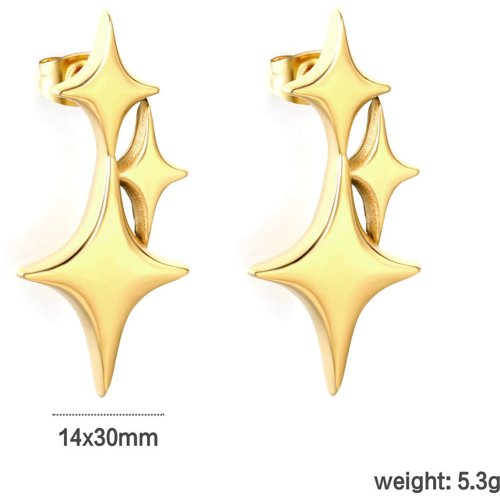 muun studios Pointed Star Earring 18k Earring