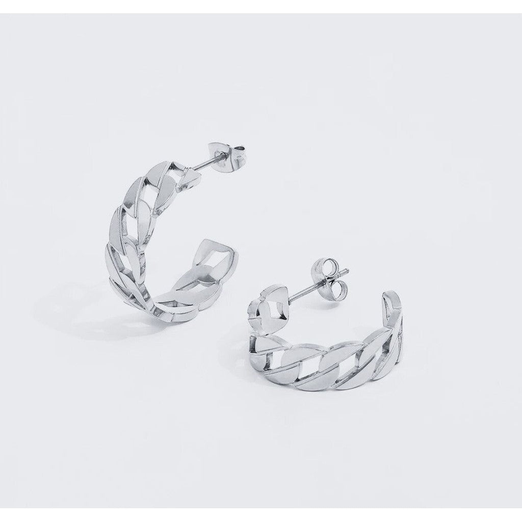 muun studios Rosa Link Øreringe - Rustfrit Stål Earring Stainless Steel