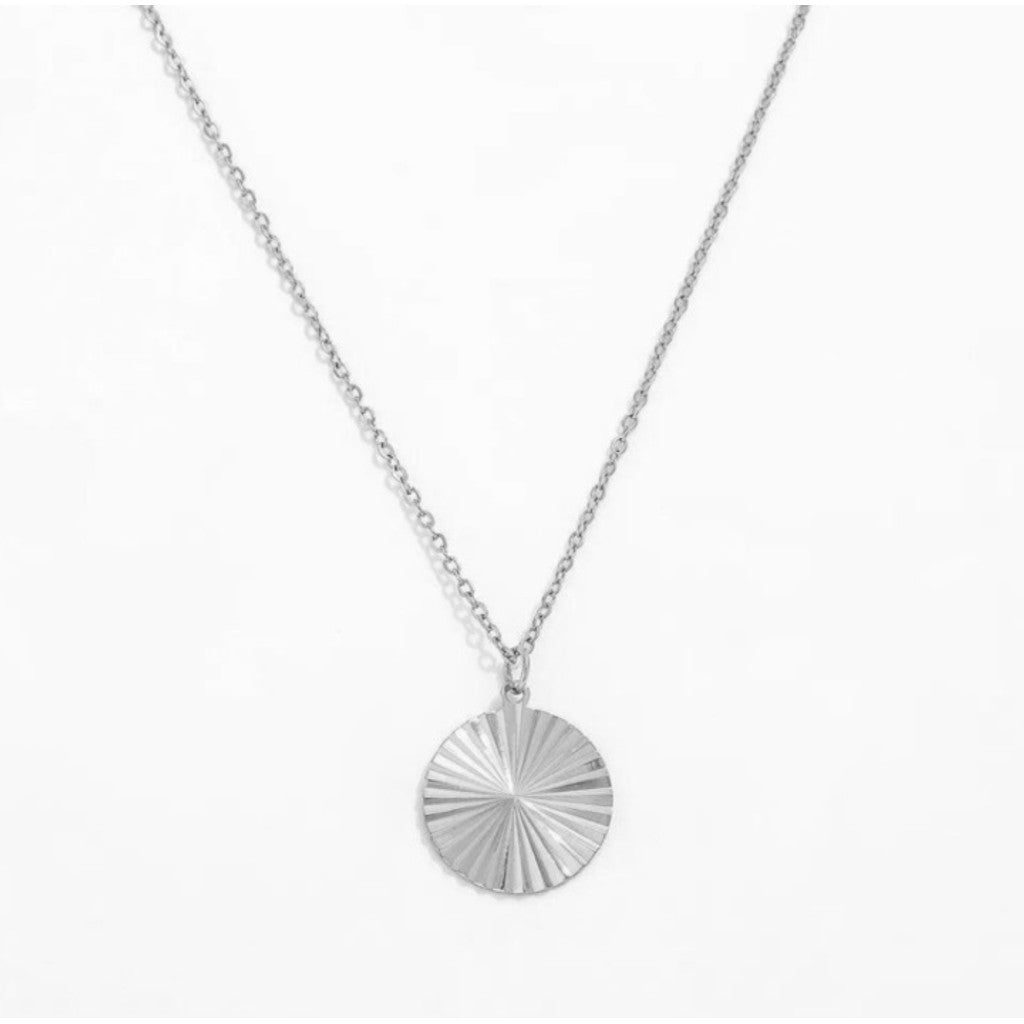muun studios Sun Burst Rund Halskæde - Rustfrit Stål Necklace