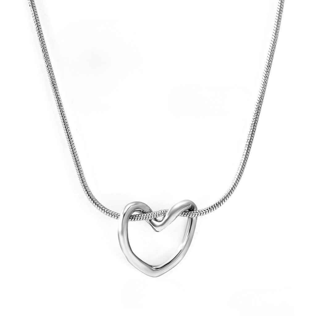 muun studios Tweed Heart Necklace – Stainless Steel Necklace