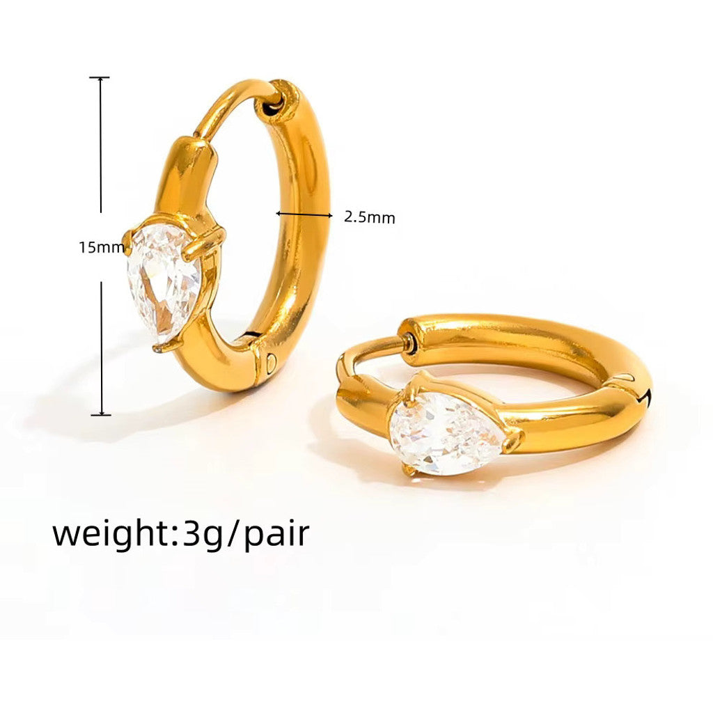 muun studios Zircon earring 18k Earring