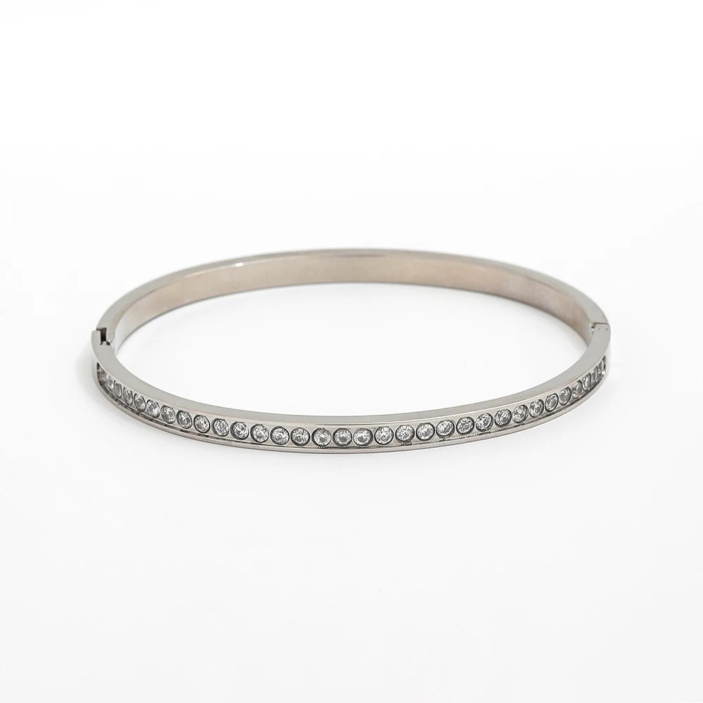 Zirkon Bangle 18K Guldbelagt