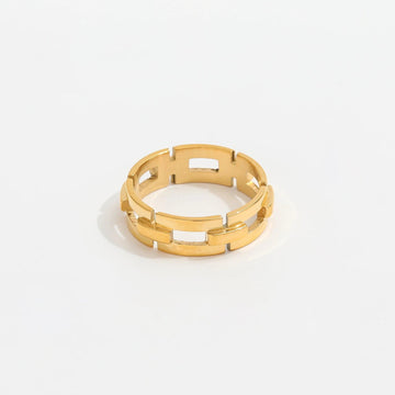 Panser Chain Ring 18K Guldbelagt - muun studios