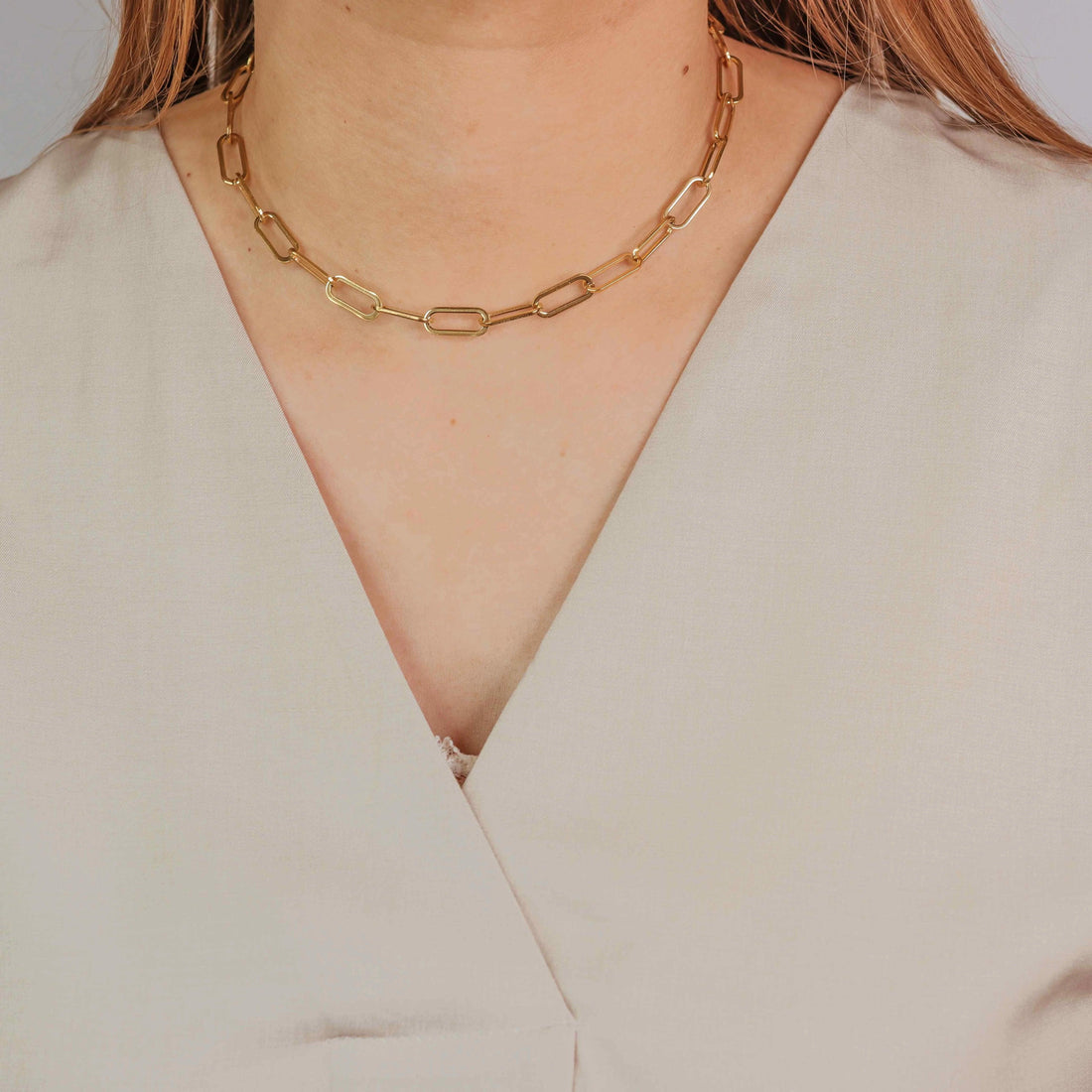 Panser Clip Choker Halskæde 18K Guldbelagt - muun studios - Prisvenlige Smykker - Hurtig forsendelse