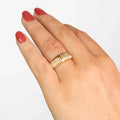 Stripe Dome Ring 18K Guldbelagt - muun studios - Prisvenlige Smykker - Hurtig forsendelse