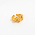 Wrinkle Chunky Ring 18K Guldbelagt - muun studios